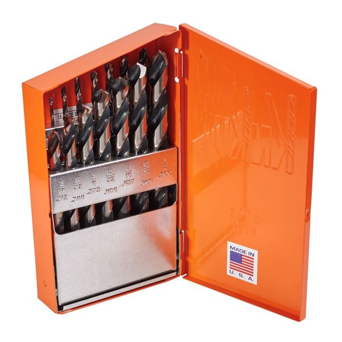 15 pc Jobber Length Drill Bit Set - Fractional
