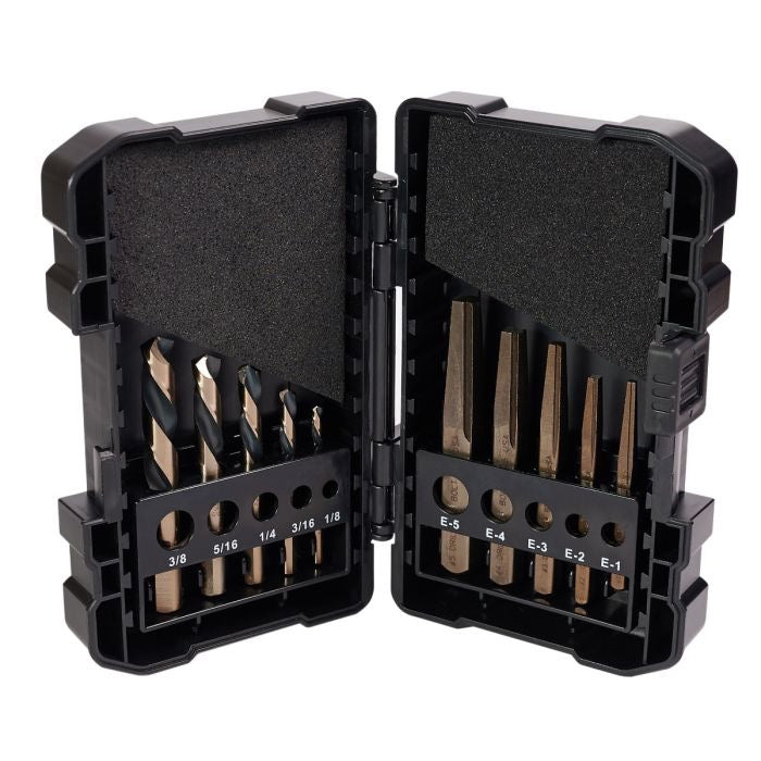 10 Pc Left Hand Screw Machine Drill/Extractor Set