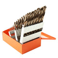 29 pc M35 Cobalt Hex Shank Jobber Length Drill Bit Set - Fractional