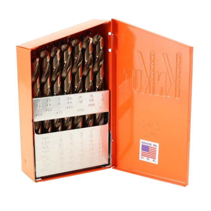 29 pc M35 Cobalt Hex Shank Jobber Length Drill Bit Set - Fractional