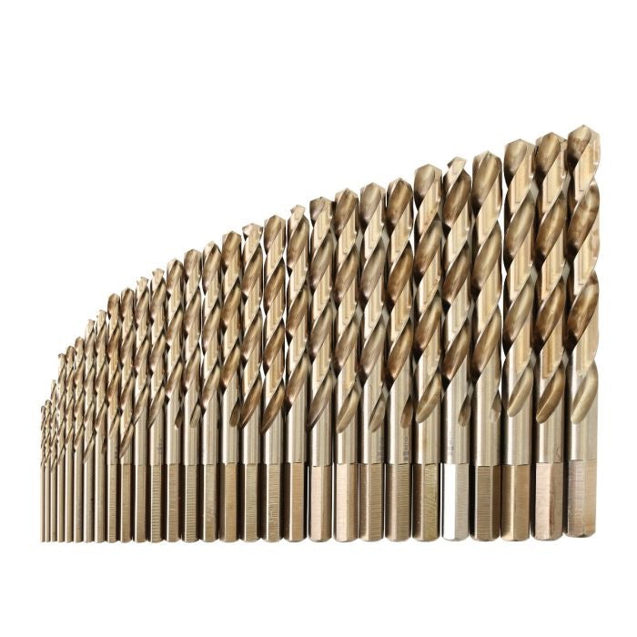 29 pc M35 Cobalt Hex Shank Jobber Length Drill Bit Set - Fractional