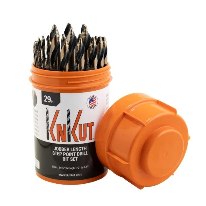 29 pc Drill Buddy Jobber Length Step Point Drill Bit - Fractional