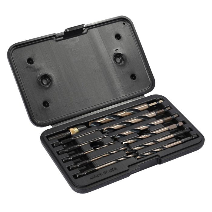 12 pc Hex Shank Impact Drill Bit Set - Fractional
