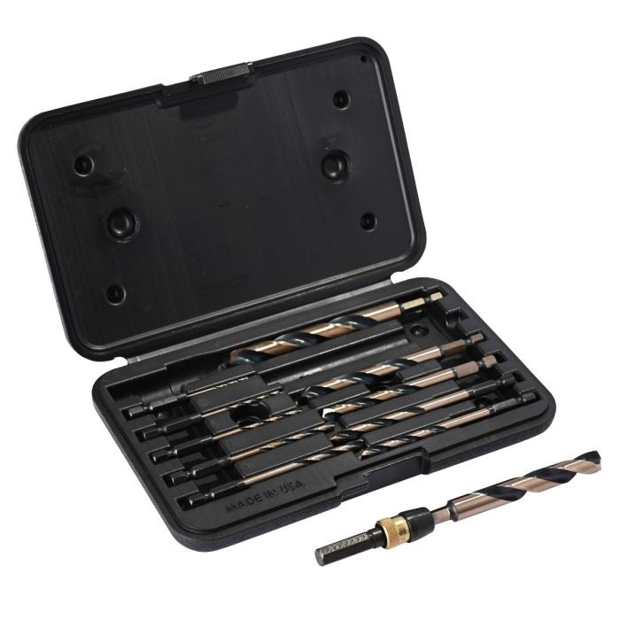 12 pc Hex Shank Impact Drill Bit Set - Fractional