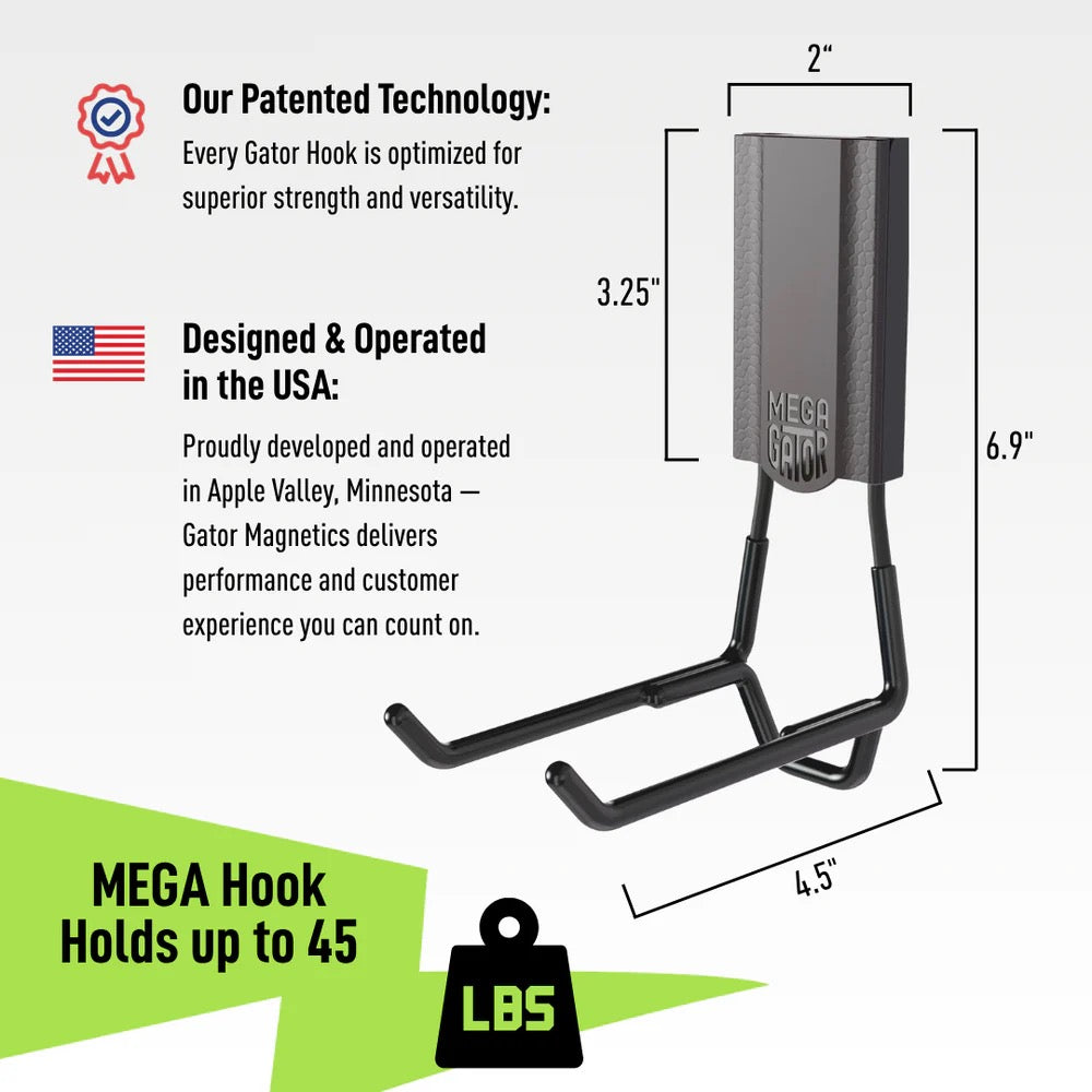 4.5" Open Magnetic Hook 45lb