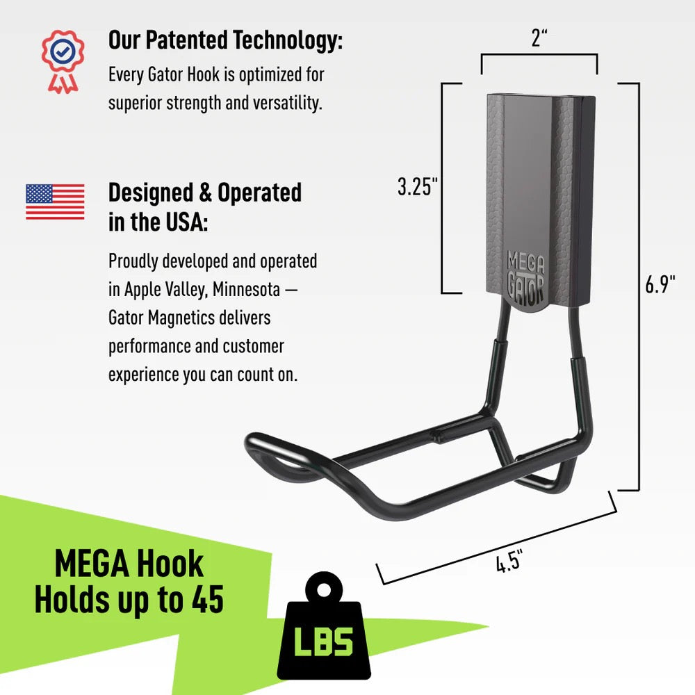4.5" Closed Magnetic Hook 45lb