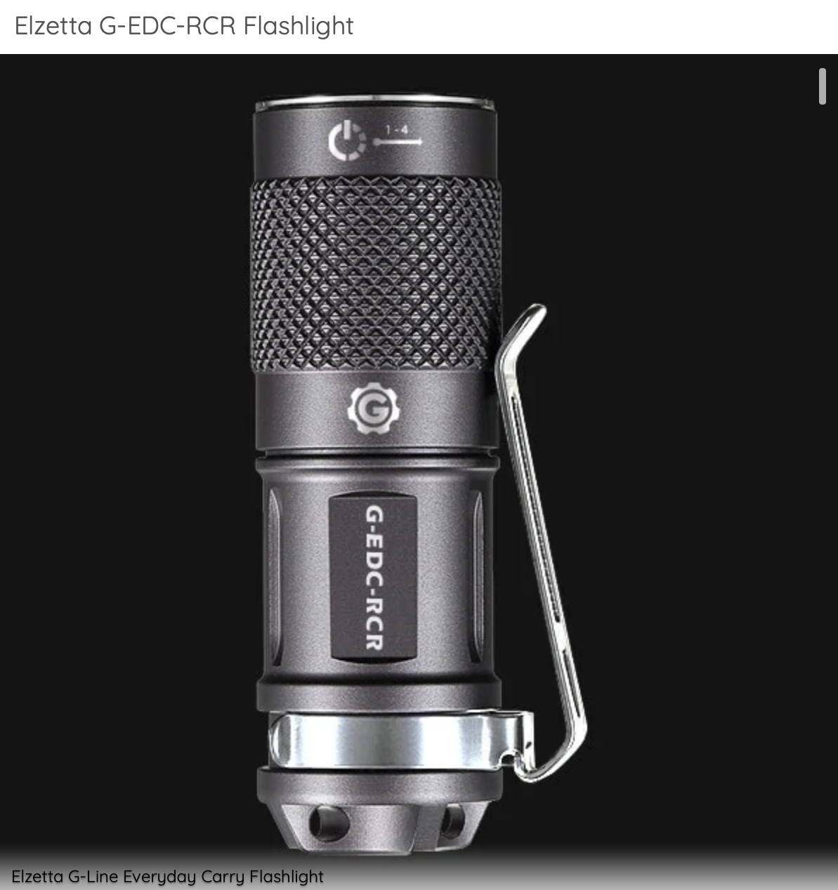 G-Line EDC Flashlight (CR123A)