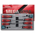 Megadora 8pc Tang-Thru Screwdriver Set