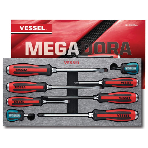 Megadora 8pc Tang-Thru Screwdriver Set
